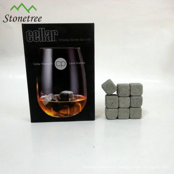 Bar Accessories Customized Bali Natural Lava Whiskey Stone With Bag